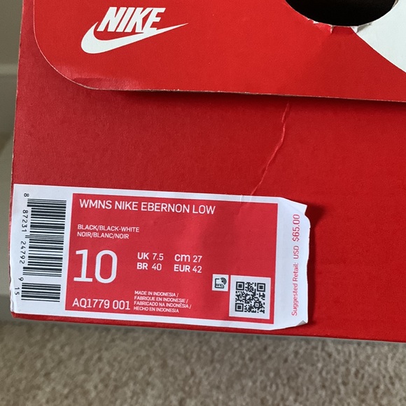 Women’s Nike Ebernon Low Sneakers Sz 10 - Picture 4 of 9